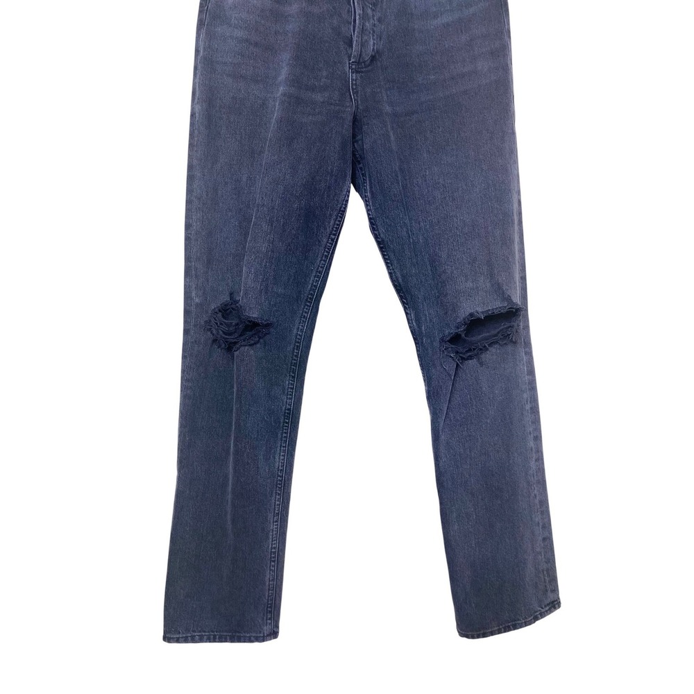 Agolde High Rise Straight Leg Distressed Jeans Faded Black‎ Size 27 - Picture 2 of 8